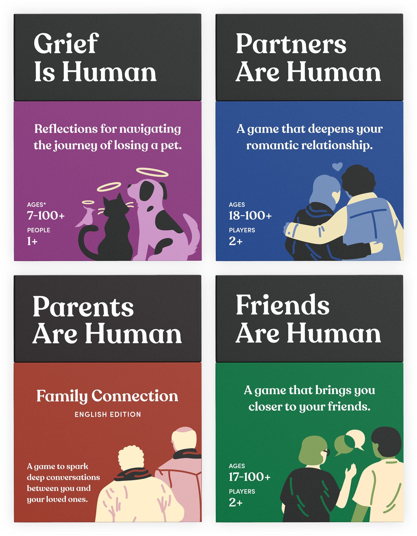 Grief (Pet) + Partners + Parents (English) + Friends Bundle