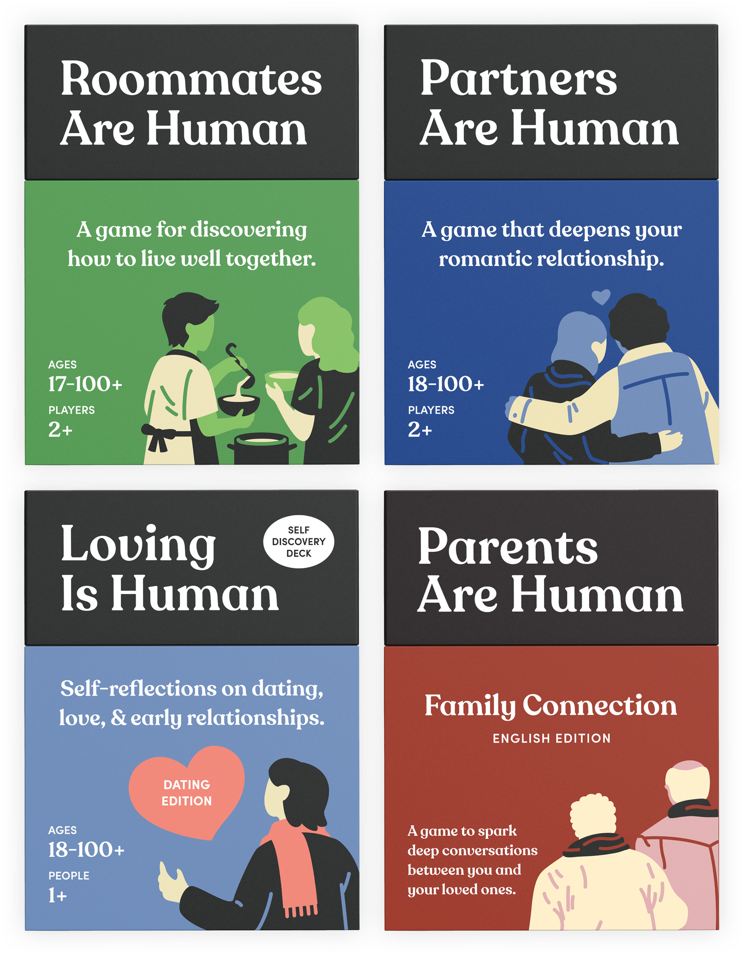 Roommates + Partners + Loving (Dating) + Parents (English) Bundle