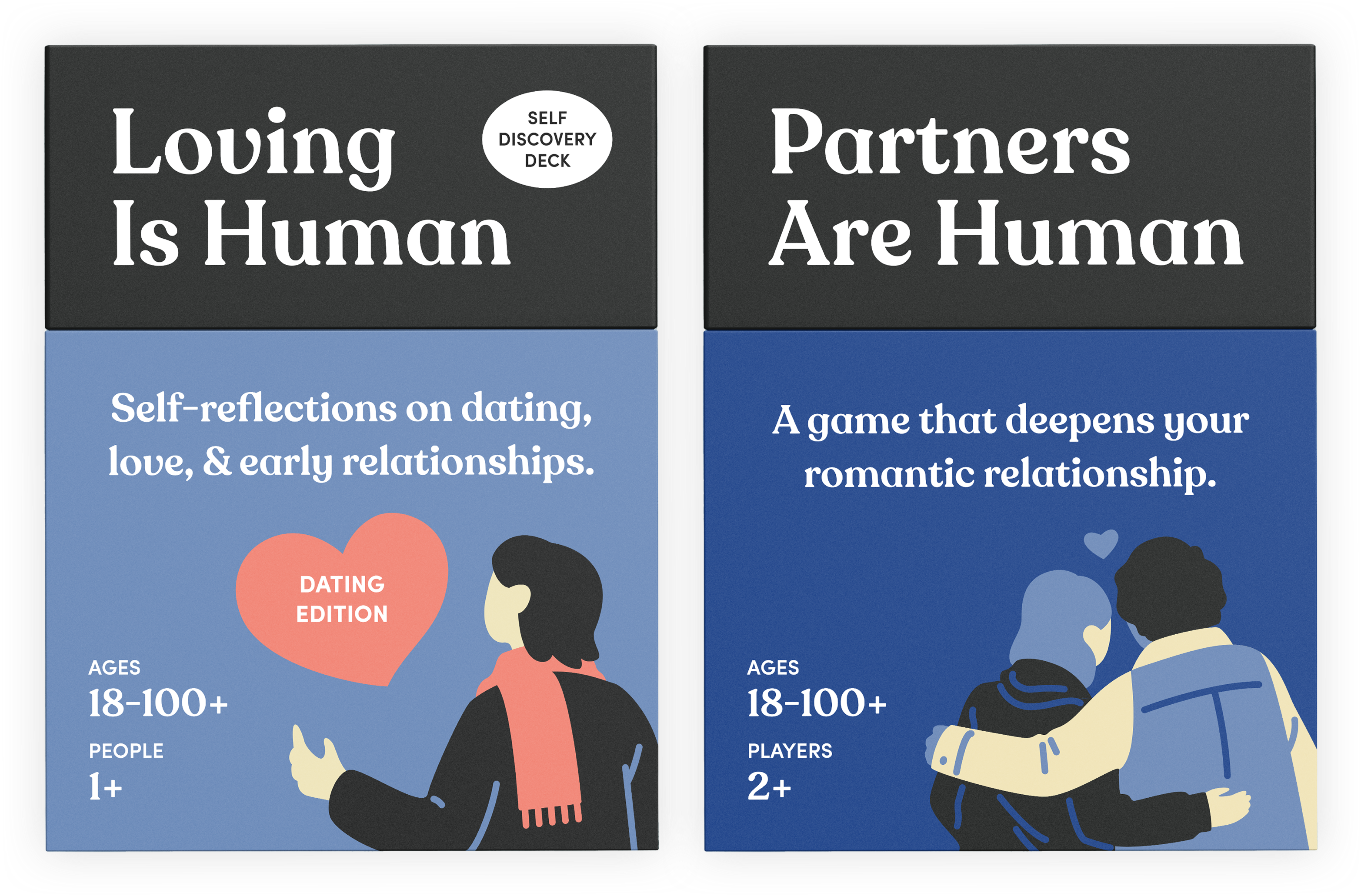 Four board games: Partners, Children, Preteens, and Teenagers Are Human.