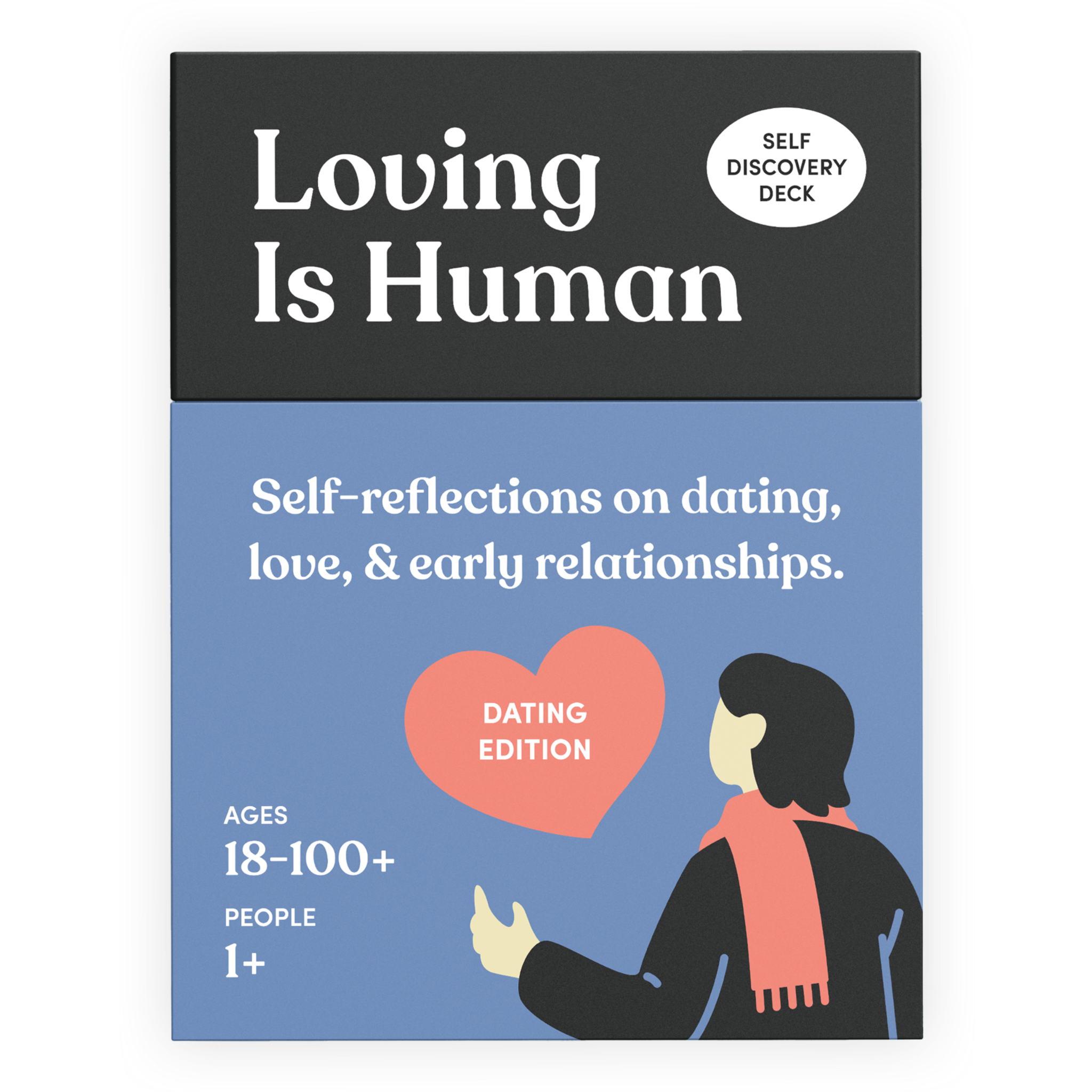 'Loving Is Human' card deck for dating and self-reflection.